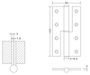 Dobradiça L&R de aço inoxidável 140 × 80 × 3 Fabricante de ferragens para dobradiças de porta de madeira para serviços pesados 