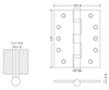 Dobradiças de porta 5×4×3.5-4bb Dobradiças de porta de madeira de aço inoxidável Fornecedor de dobradiça plana