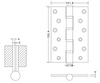 Dobradiças de porta resistentes de aço inoxidável 6×4×4-4bb para madeira