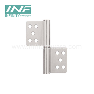Dobradiça de bandeira de aço inoxidável acetinado de qualidade 5 × 4 × 3 Dobradiças de porta de madeira