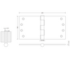 Dobradiça plana de metal dobrável moderno 100 × 200 × 3,5 Fabricante de ferragens para portas de madeira 