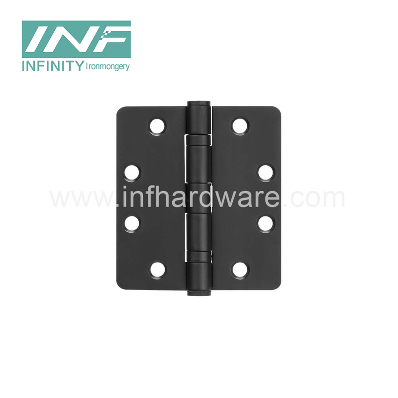 Dobradiças de porta de madeira anodizada preta 